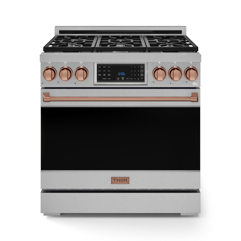 36 Inch Professional LP Range with Tilt Panel Touch Control in Stainless Steel/Rose Gold | Gordon Ramsay Series - (RSG36LPRSG) -