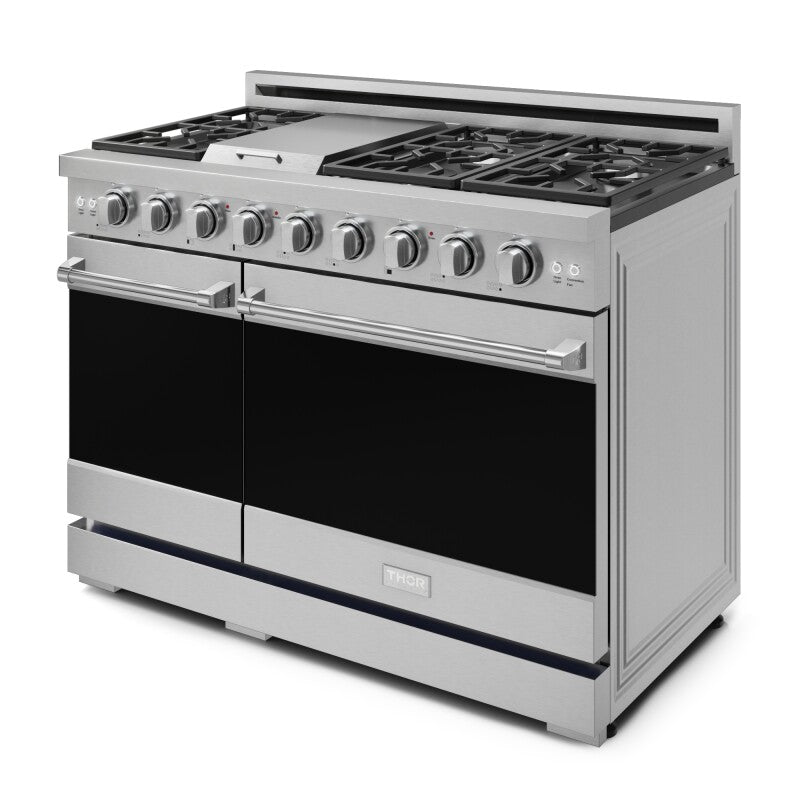 THOR 48 Inch Professional Gas Range with Pro-Style Knobs in Stainless Steel | Gordon Ramsay Series - (RSG48E)