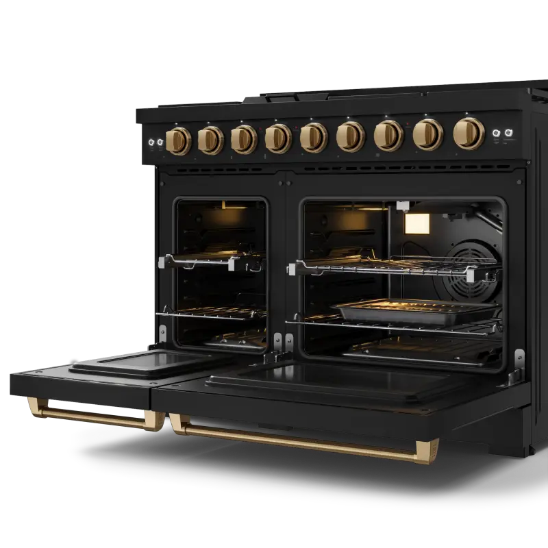 Gordon Ramsay Series 48" Gas Range - (RSG48EBLPBRZ) -