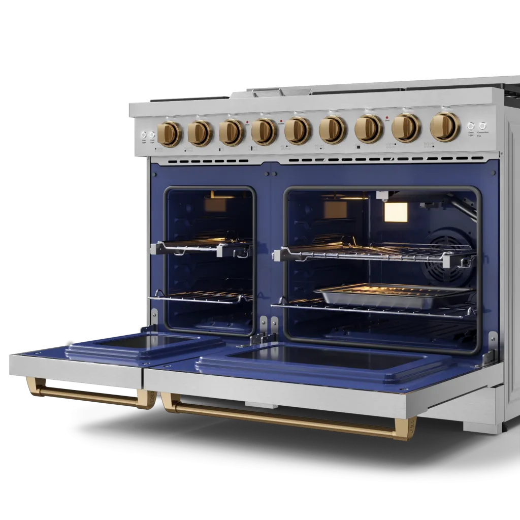 Thor Kitchen RSG48EBRZ Gordon Ramsay Collection 48 inch Gas Range with 7 cu. ft. Oven Capacity, Convection, in Stainless Steel (Bronze, Natural Gas)