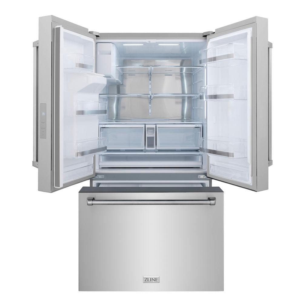 36in. 28.9 cu. ft. Standard-Depth French Door External Water Dispenser Refrigerator with Dual Ice Maker in Fingerprint Resistant Stainless Steel - (RSMW36) -