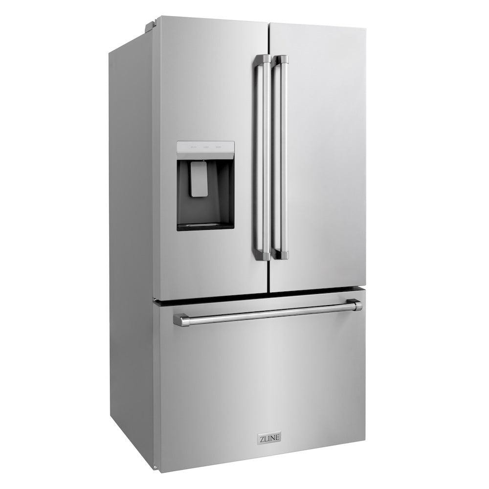 36in. 28.9 cu. ft. Standard-Depth French Door External Water Dispenser Refrigerator with Dual Ice Maker in Fingerprint Resistant Stainless Steel - (RSMW36) -