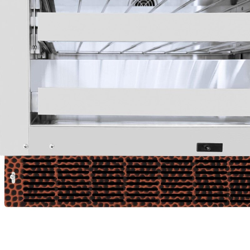 ZLINE 24 in. Touchstone Dual Zone 44 Bottle Wine Cooler with Hand Hammered Copper Glass Door (RWDO-HH-24) - (RWDOHH24) -