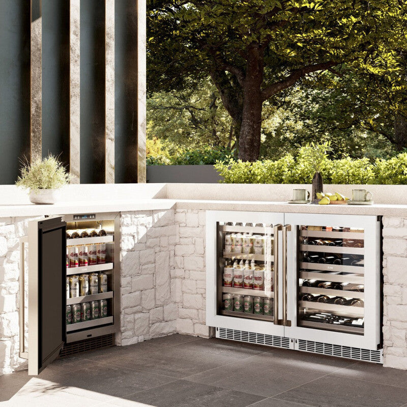 ZLINE 24 in. Touchstone Dual Zone 44 Bottle Wine Cooler With White Matte Glass Door (RWDO-WM-24) - (RWDOWM24) -