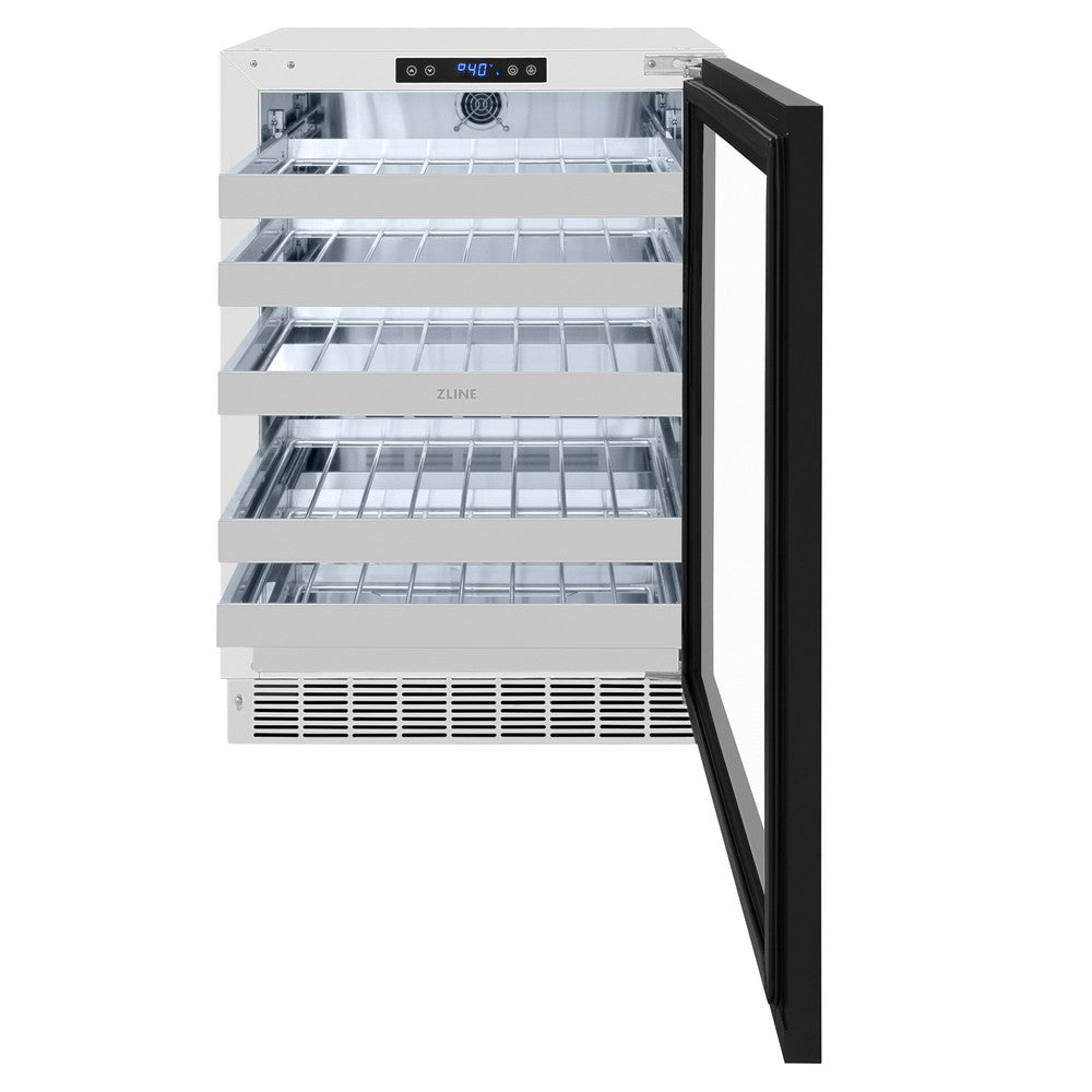 AutographEdition 24 in. Touchstone Dual Zone 44 Bottle Wine Cooler With Panel Ready Glass Door And Polished Gold Handle - (RWDPOZ24G) -