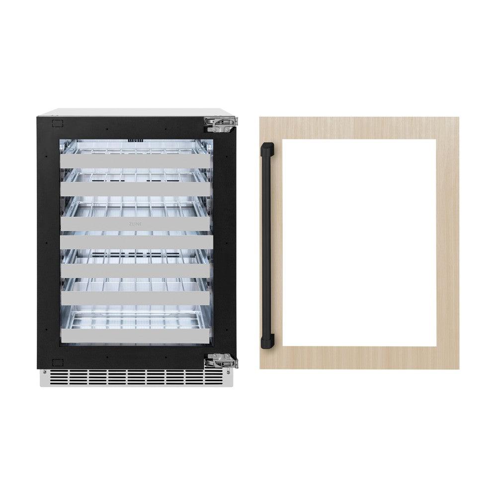 AutographEdition 24 in. Touchstone Dual Zone 44 Bottle Wine Cooler With Panel Ready Glass Door And Matte Black Handle - (RWDPOZ24MB) -