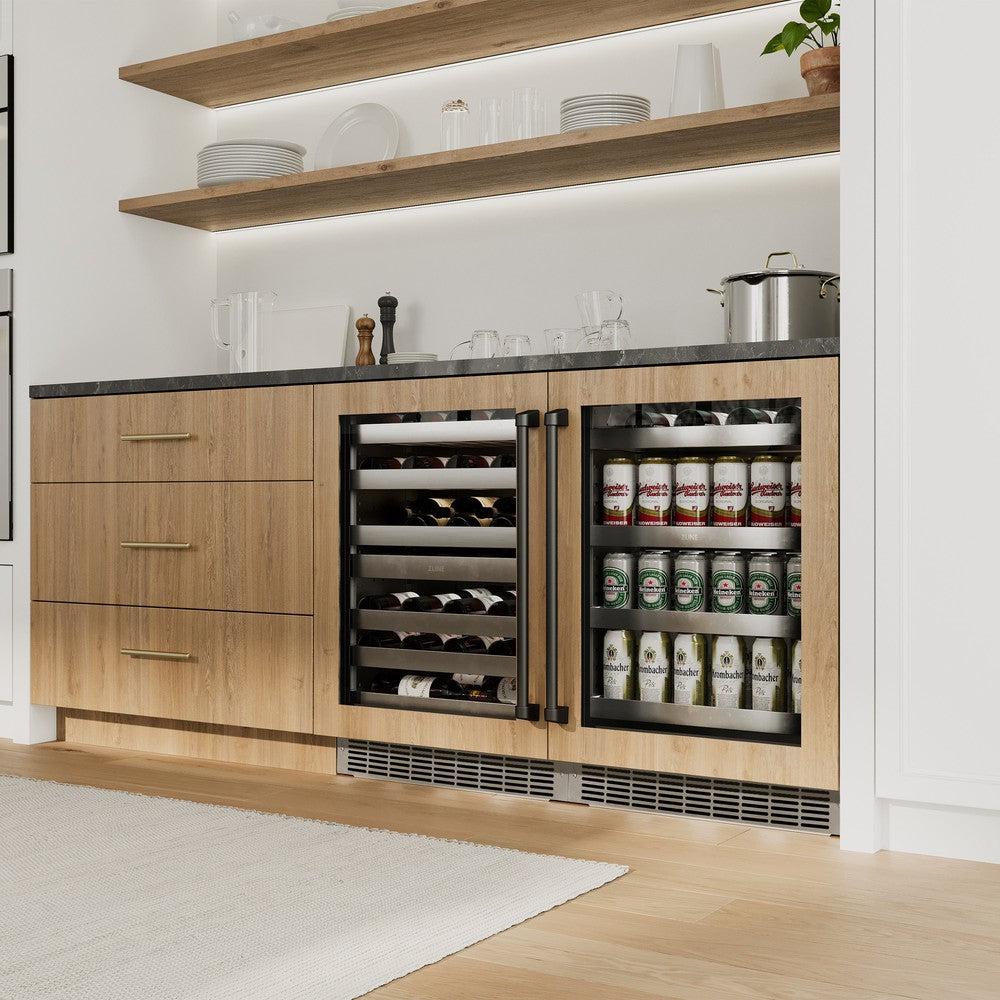 AutographEdition 24 in. Touchstone Dual Zone 44 Bottle Wine Cooler With Panel Ready Glass Door And Matte Black Handle - (RWDPOZ24MB) -