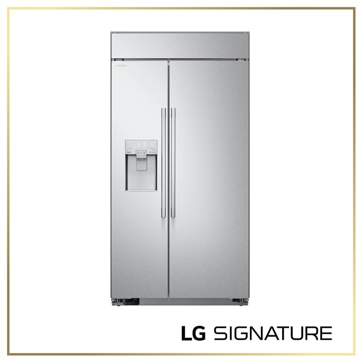 LG SIGNATURE US26WBB92S Built-In Side-by-Side Refrigerator front view