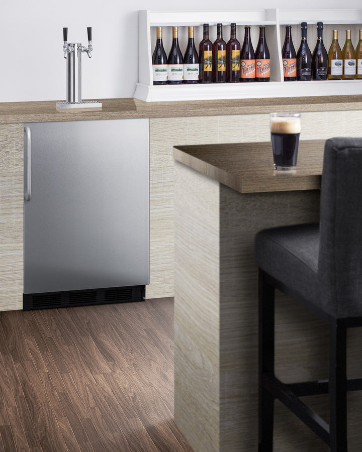 24" Wide Outdoor Wine Kegerator, ADA Compliant - (SBC54OSBIADAWKDTWIN)