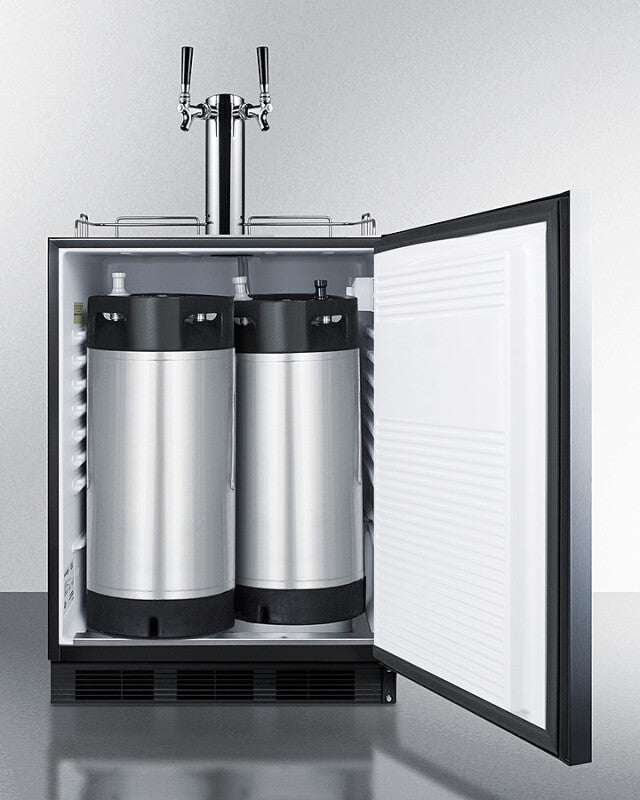 24" Wide Built-in Cold Brew Coffee Kegerator, ADA Compliant - (SBC58BLBIADACFTWIN)