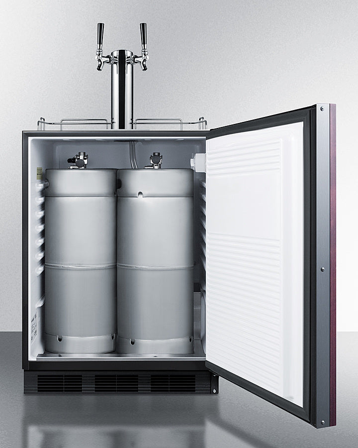 24" Wide Built-in Wine Kegerator, ADA Compliant (panel Not Included) - (SBC58BLBIADAIFWKDTWIN)