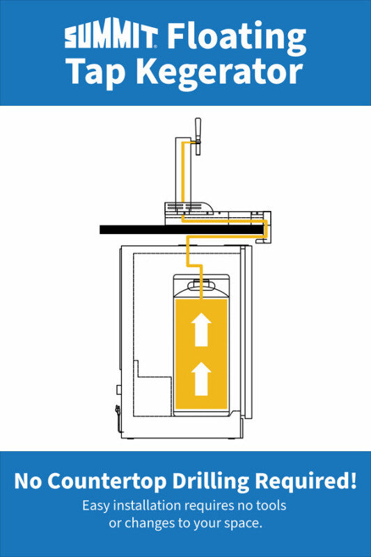24" Wide Built-In Floating Tap Beer Kegerator, ADA-Compliant - (SBC58BLIFFLTWADA)