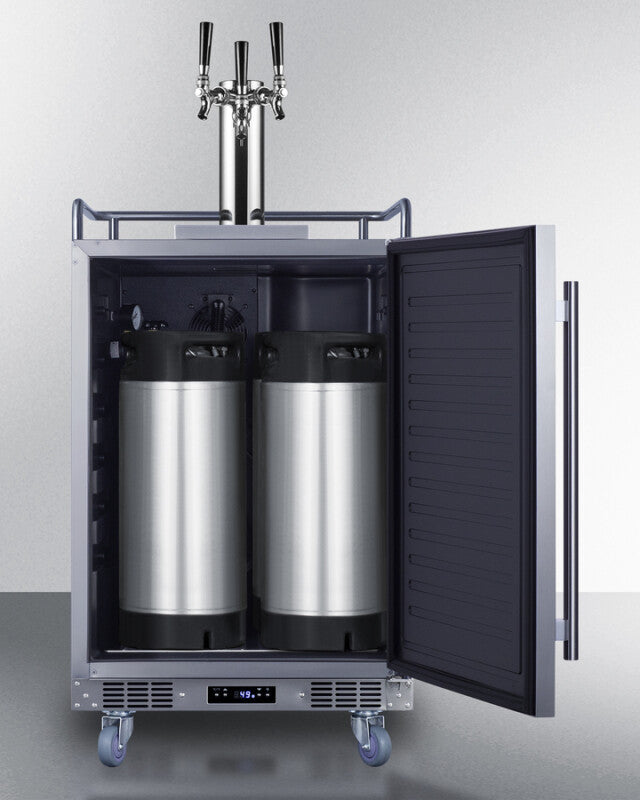 24" Wide Built-in Outdoor Beer Kegerator - (SBC683OSTRIPLE)
