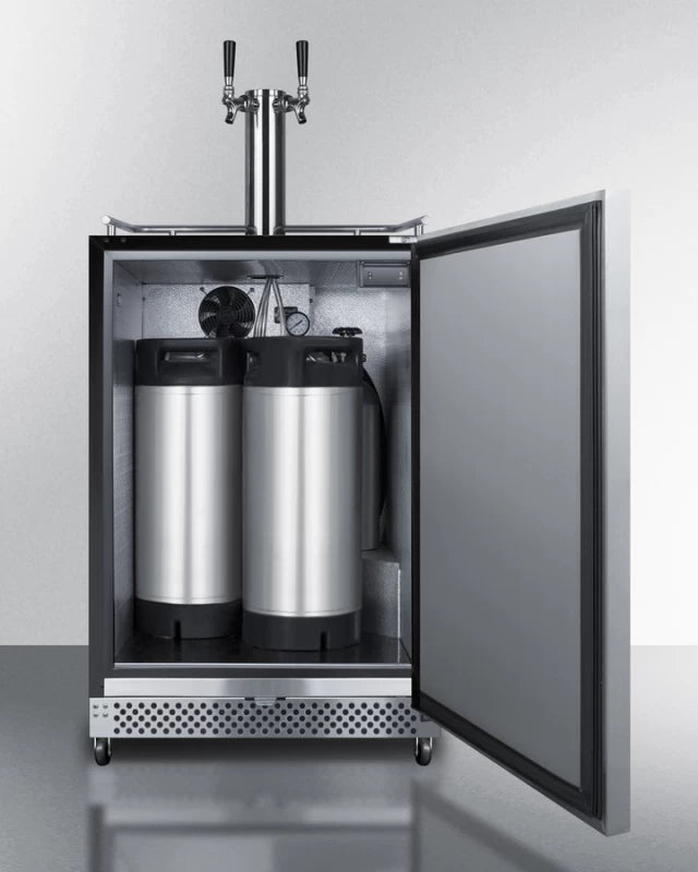 24" Wide Built-in Outdoor Cold Brew Coffee Kegerator - (SBC696OSCFTWIN)