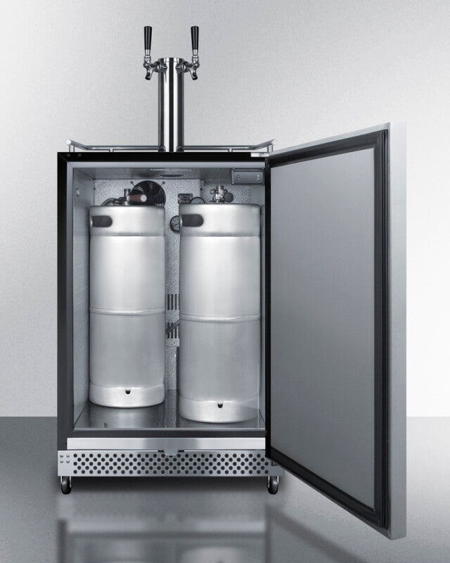 24" Wide Built-in Outdoor Wine Kegerator - (SBC696OSWKDTWIN)