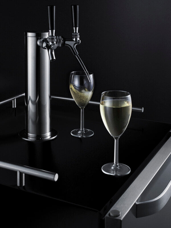 24" Wide Built-in Outdoor Wine Kegerator - (SBC696OSWKDTWIN)