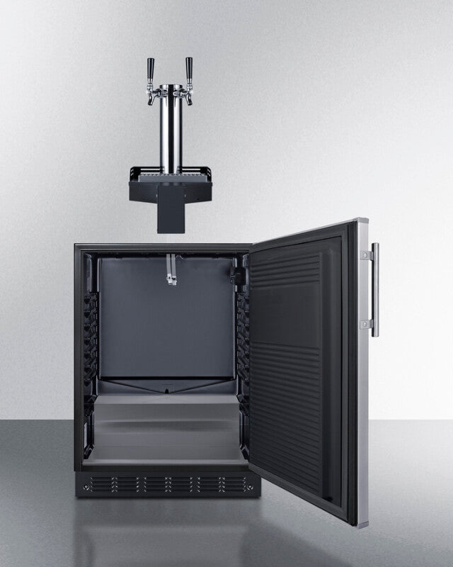 24" Wide Built-In Floating Tap Beer Kegerator, ADA-Compliant - (SBC7BRSFLTWADA)