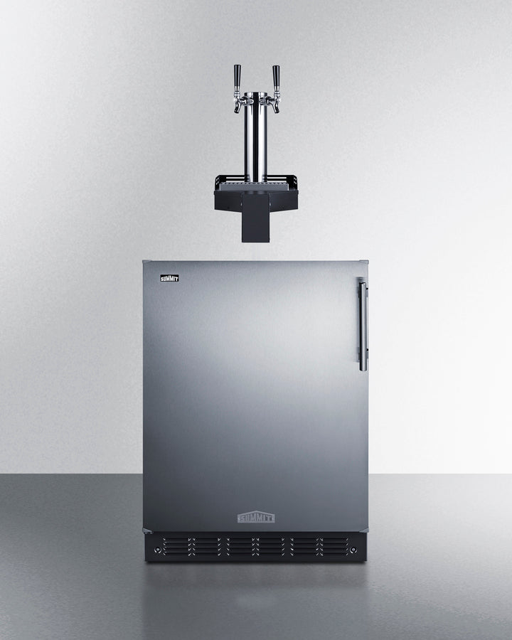 24" Wide Built-In Floating Tap Beer Kegerator, ADA-Compliant - (SBC7BRSFLTWADALHD)