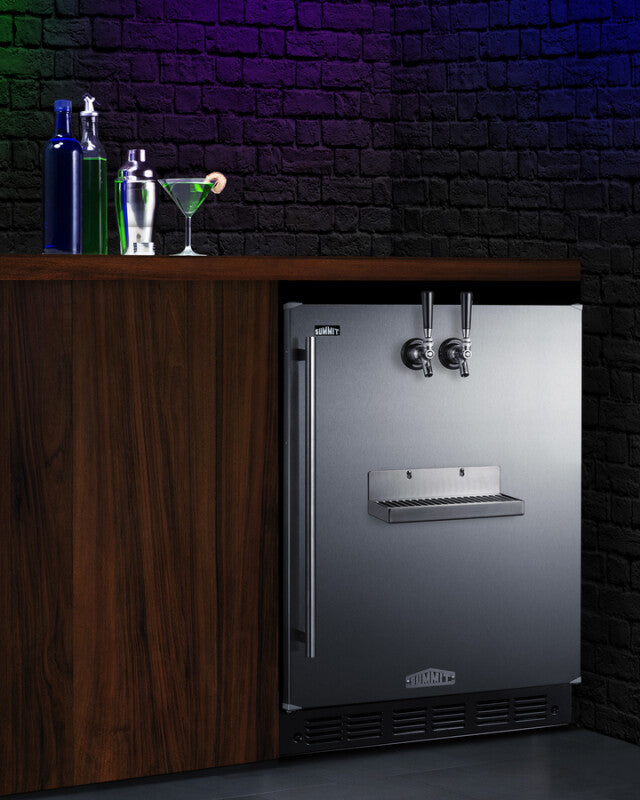24" Wide Front Tap Built-In Beer Kegerator, ADA-Compliant - (SBC7BRSFRTPADA)