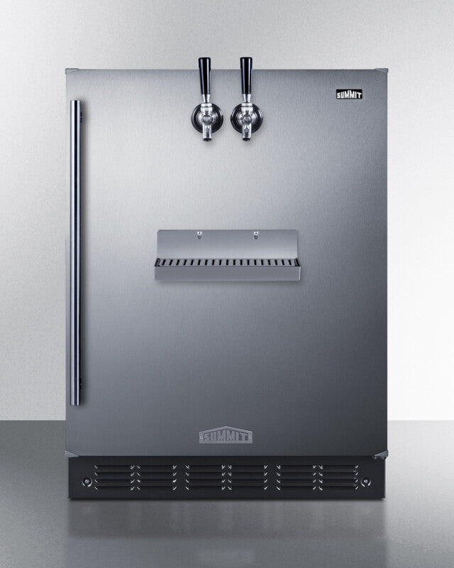 24" Wide Front Tap Built-In Beer Kegerator, ADA-Compliant - (SBC7BRSFRTPADA)