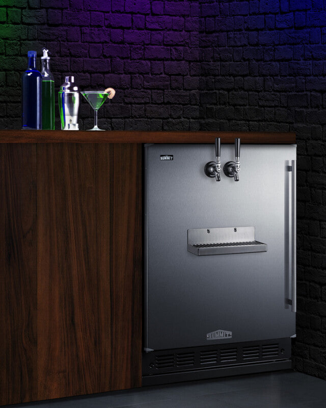 24" Wide Front Tap Built-In Cold Brew Coffee Kegerator - (SBC7BRSFRTPCFLHD)