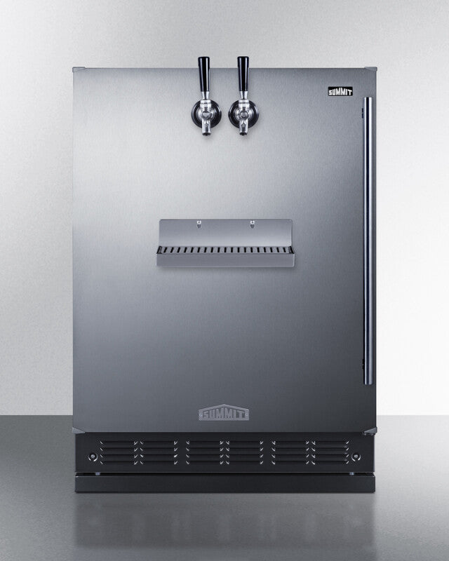24" Wide Front Tap Built-In Cold Brew Coffee Kegerator - (SBC7BRSFRTPCFLHD)