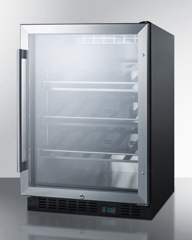 24" Wide Single Zone Built-in Commercial Wine Cellar - (SCR610BLCH)