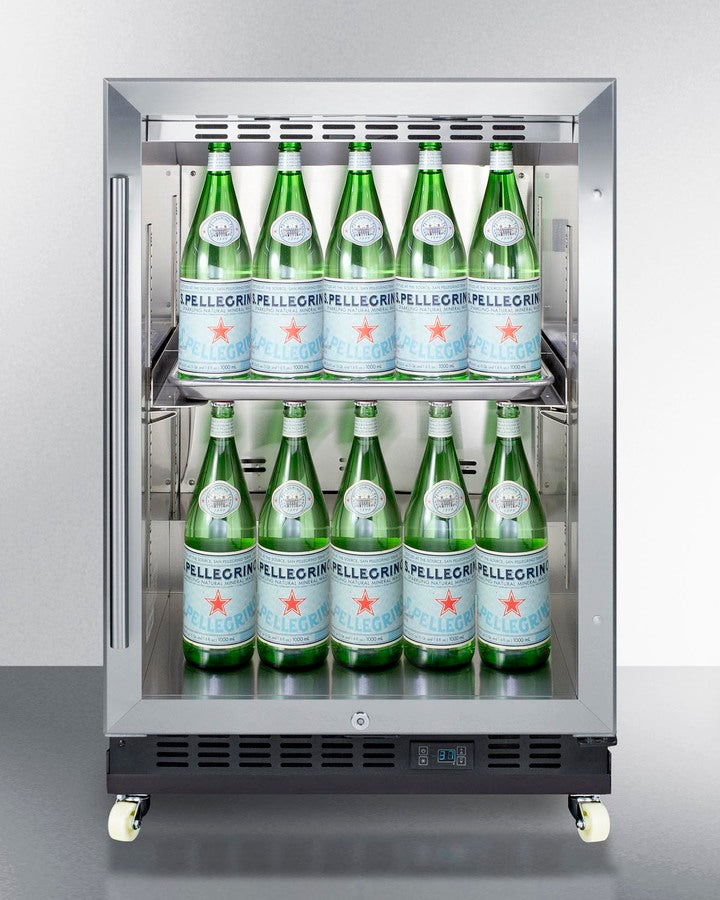 24" Wide Built-in Mini Reach-in Beverage Center With Dolly - (SCR610BLRI)