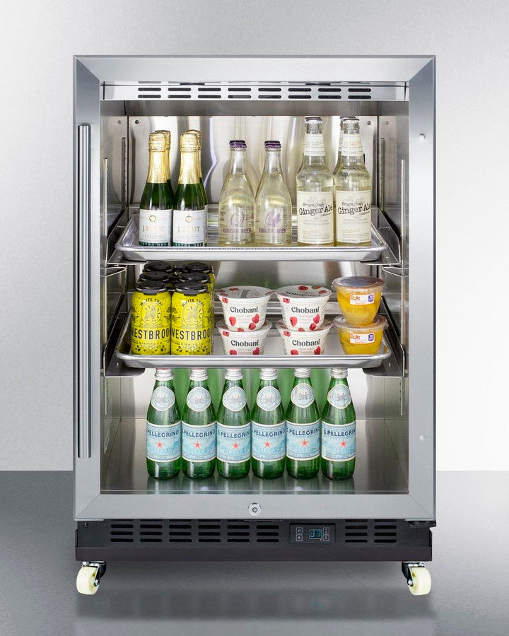 24" Wide Built-in Mini Reach-in Beverage Center With Dolly - (SCR610BLRI)