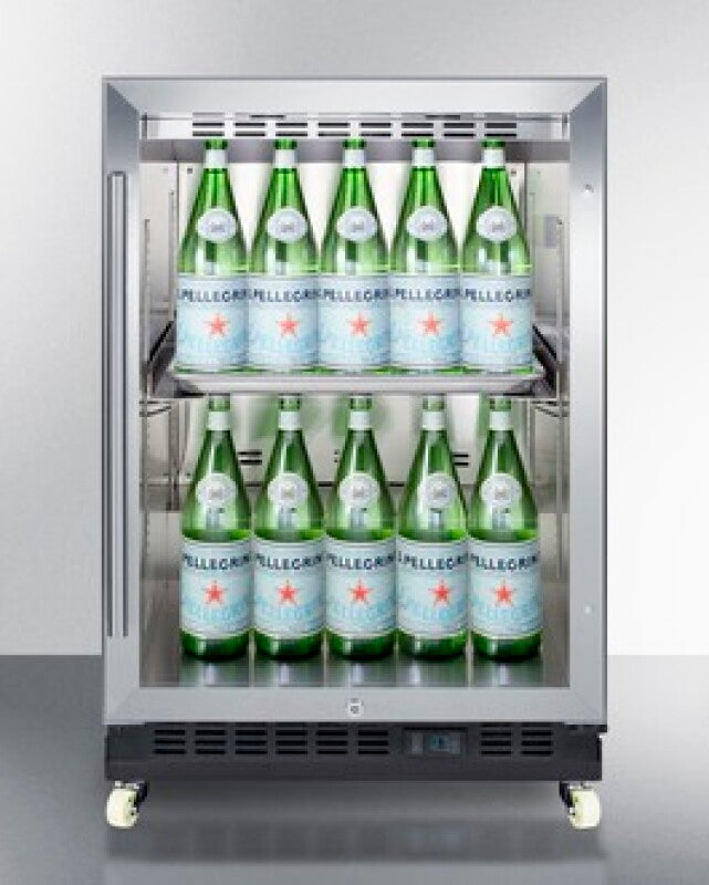 24" Wide Built-in Mini Reach-in Beverage Center With Dolly - (SCR610BLRI)