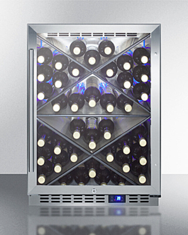 24" Wide Single Zone Built-in Commercial Wine Cellar - (SCR610BLXCSS)