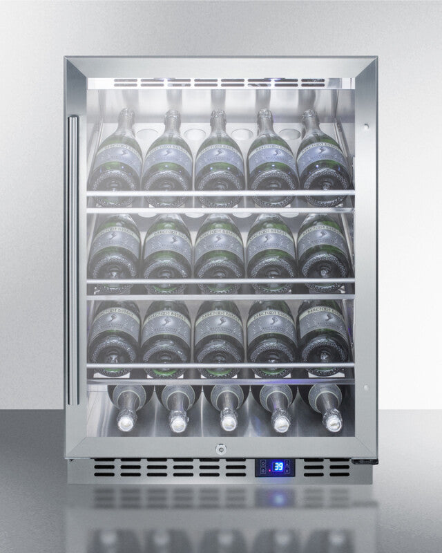24" Wide Single Zone Outdoor Commercial Wine Cellar - (SCR611GLOSCH)