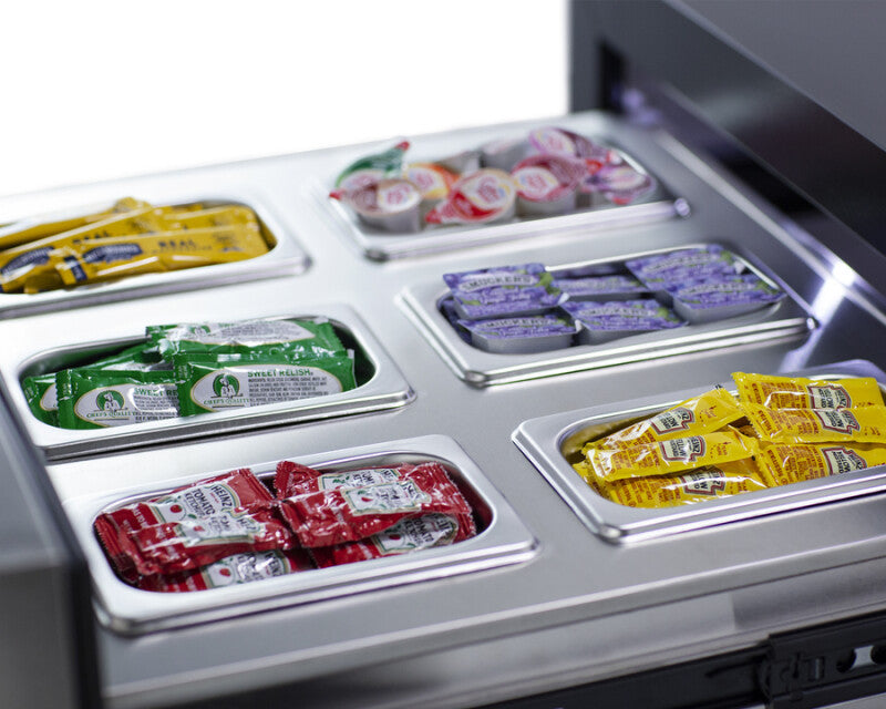 24" Wide Built-in Commercial Beverage Refrigerator With Top Drawer - (SCR615TD)