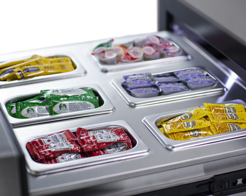 24" Wide Built-in Commercial Beverage Refrigerator With Top Drawer - (SCR615TDCSS)