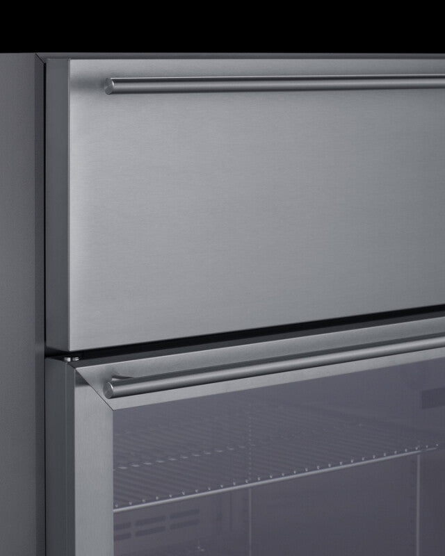 24" Wide Built-in Commercial Beverage Refrigerator With Top Drawer - (SCR615TDCSS)