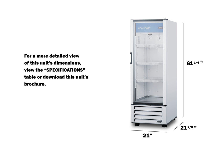 21" Wide Commercial Beverage Refrigerator - (SCR801G)
