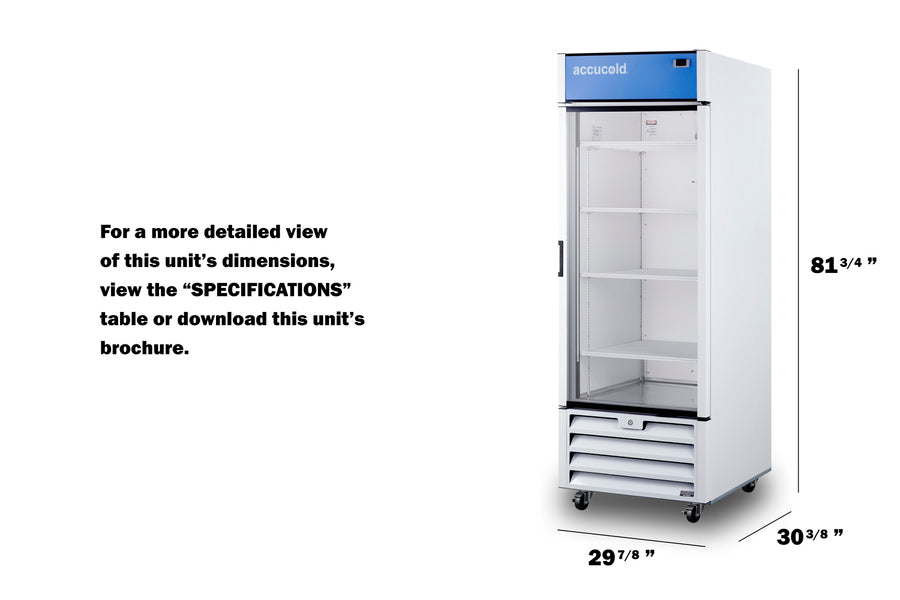 30" Wide Commercial Beverage Refrigerator - (SCRR261G)