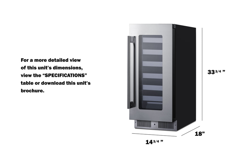 15" Wide Built-In Wine Cellar - (SDHW1532LHD)