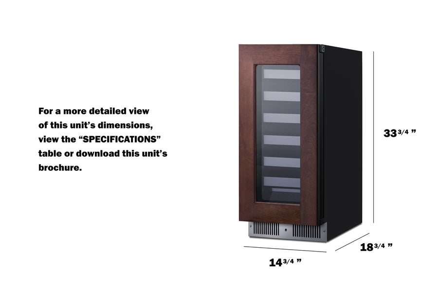 15" Wide Built-In Wine Cellar (Panel Not Included) - (SDHW1532PNR)