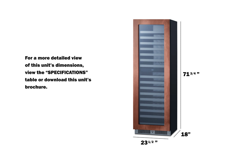 23" Wine and Beverage Cooler with Glass Door and Panel - (SDHWC98PNRLHD)