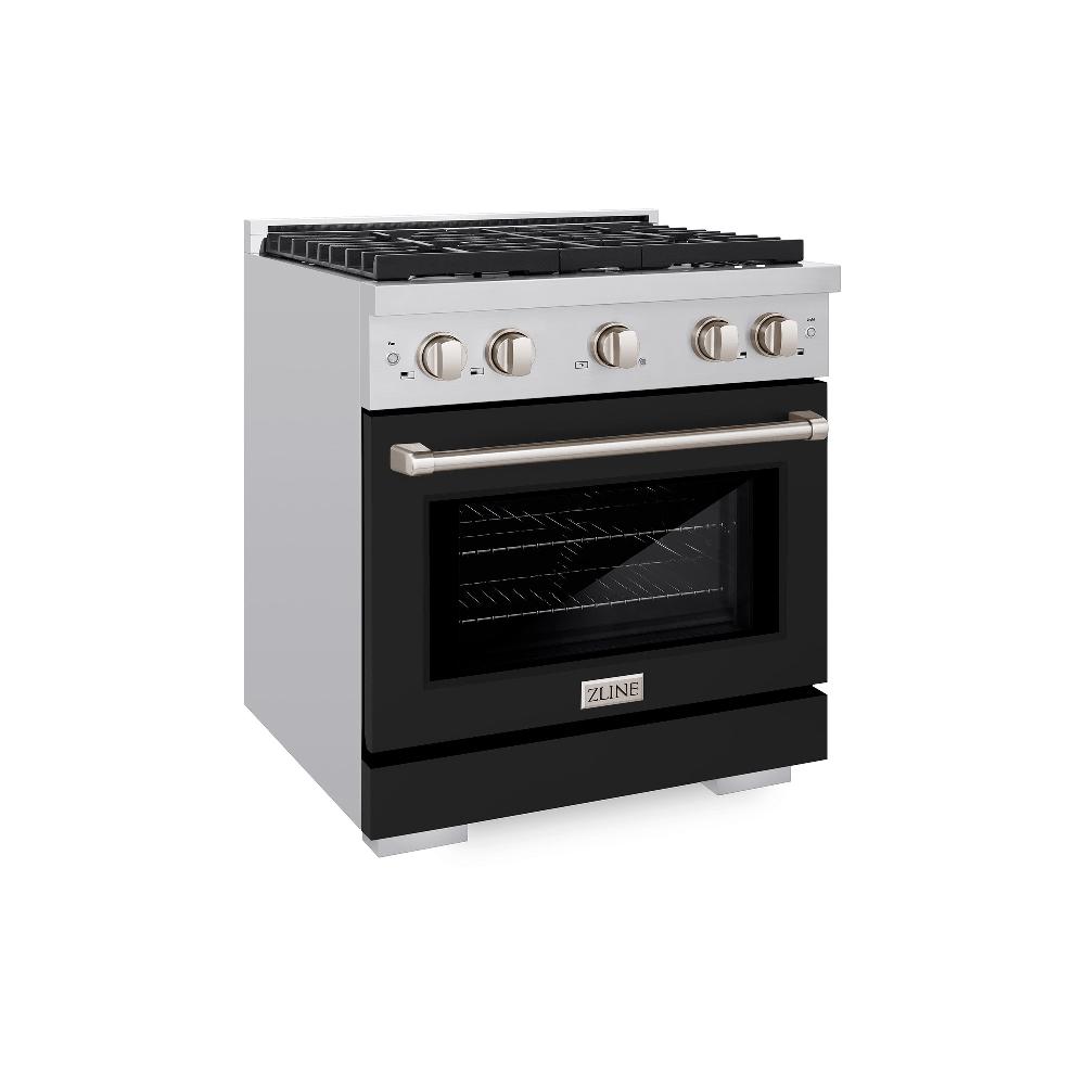 30 in. 4.2 cu. ft. Paramount Dual Fuel Range with 4 Burner Gas Cooktop and Electric Convection Oven - (SDRBLM30) -