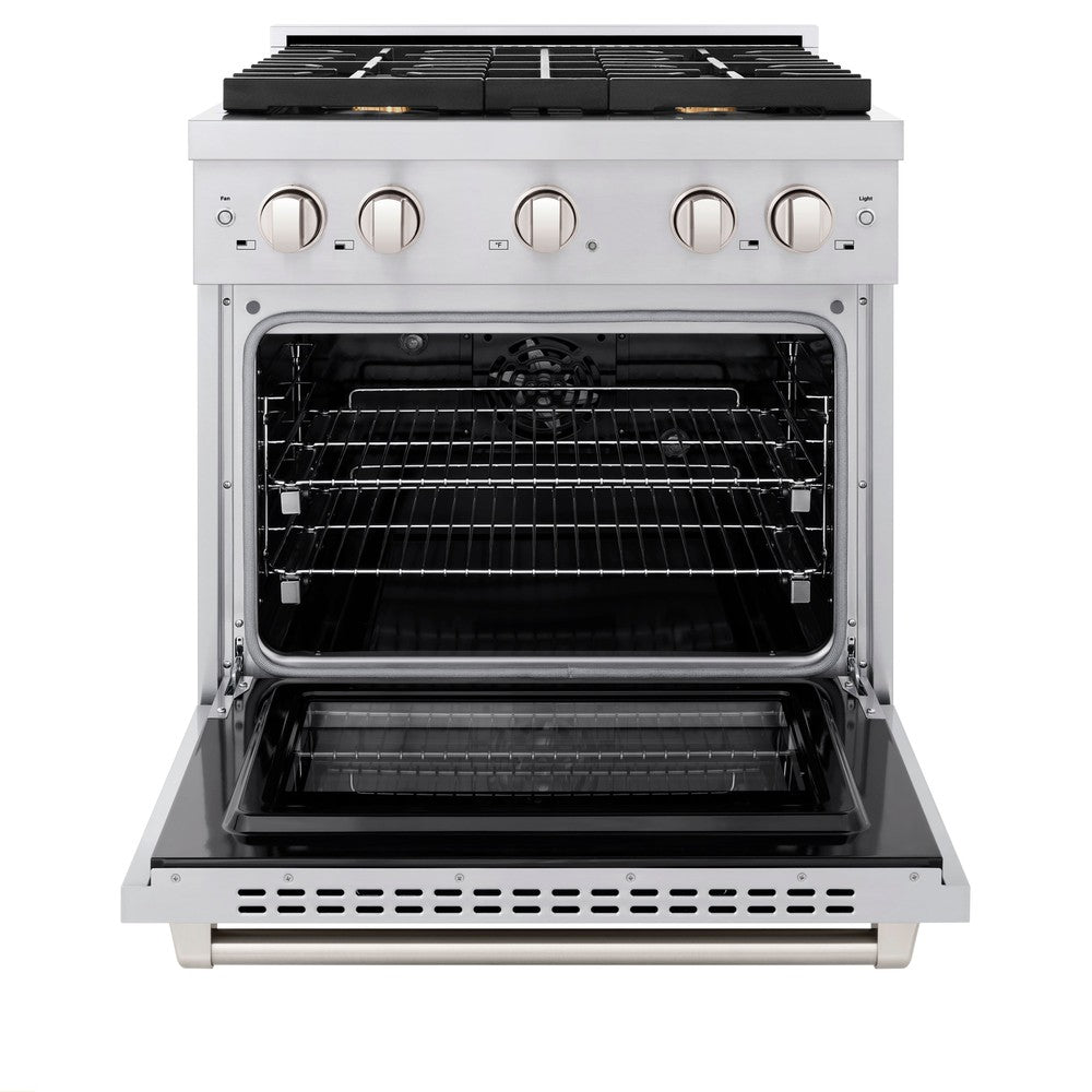 30 in. 4.2 cu. ft. Paramount Dual Fuel Range with Gas Cooktop and Electric Convection Oven - (SDRBR30) -