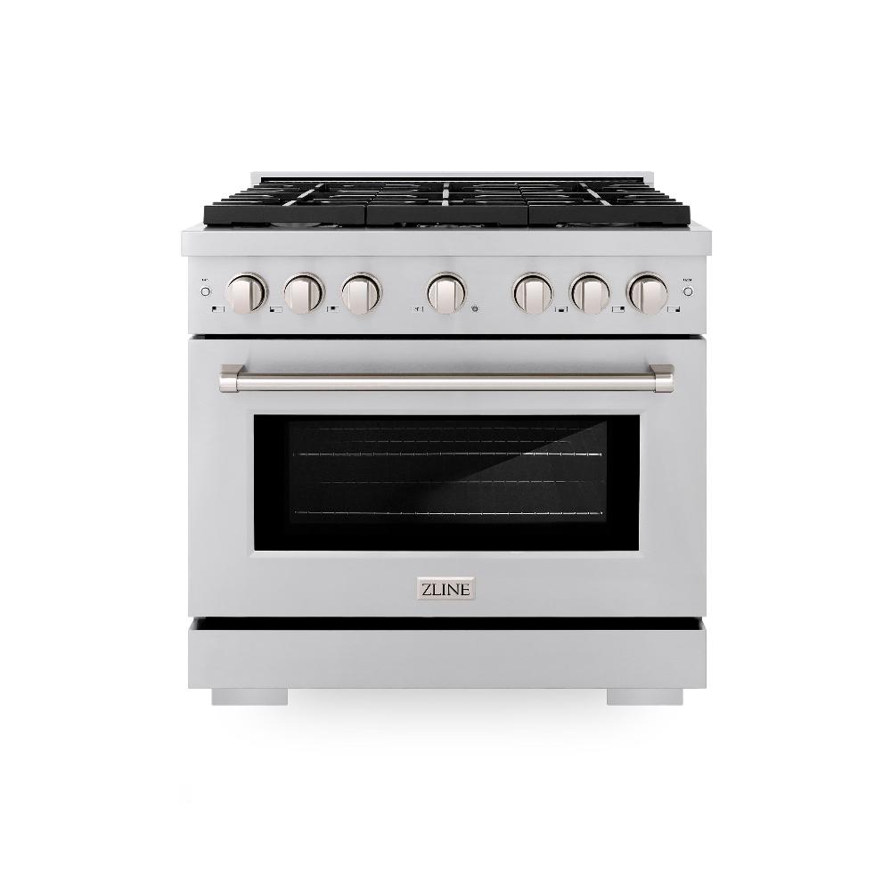 36 in. 5.2 cu. ft. Paramount Dual Fuel Range with Gas Cooktop and Electric Convection Oven - (SDRBR36) -