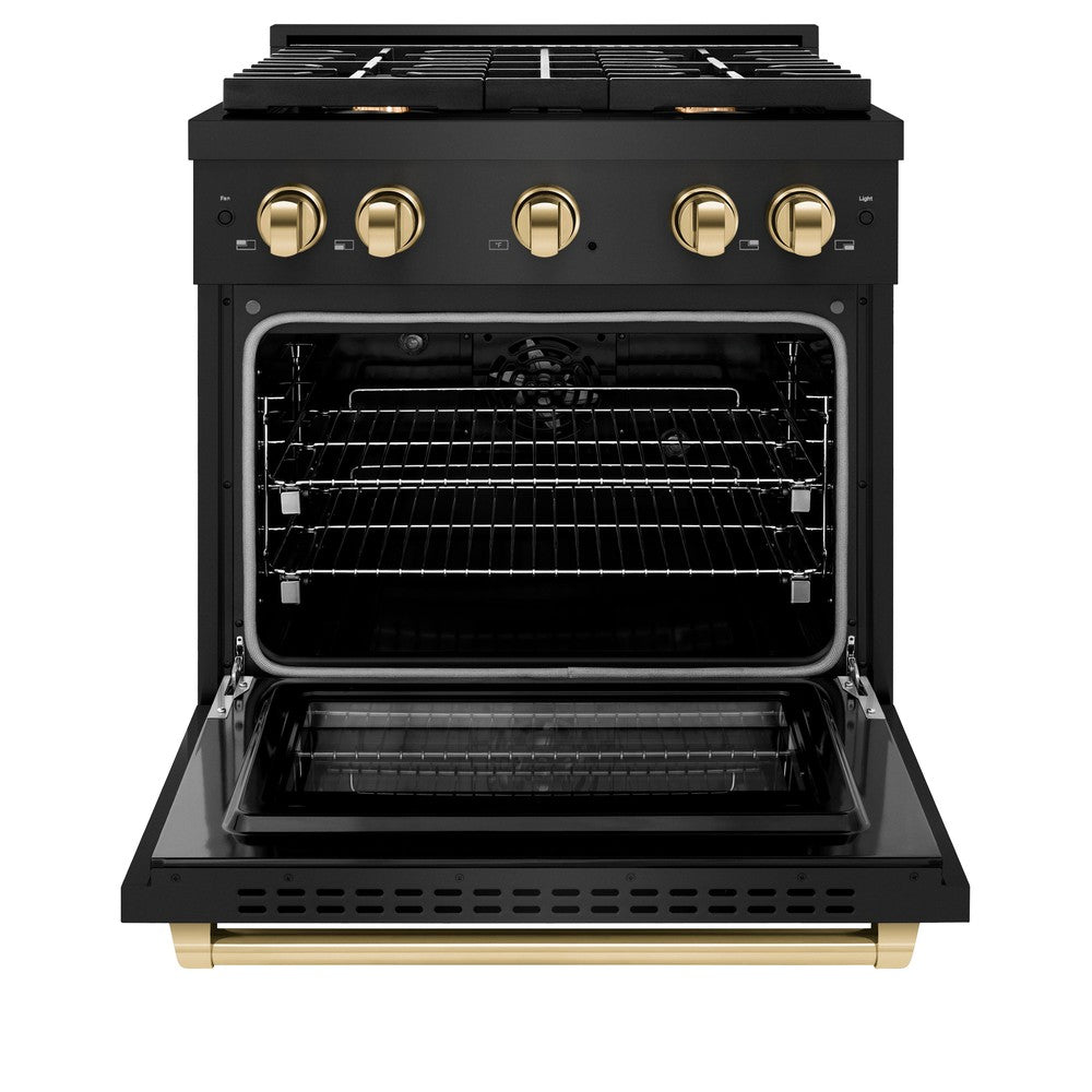 Autograph Edition 30 in. 4.2 cu. ft. Paramount Dual Fuel Range with 4 Burner Gas Cooktop and Electric Convection Oven - (SDRBZ30G) -