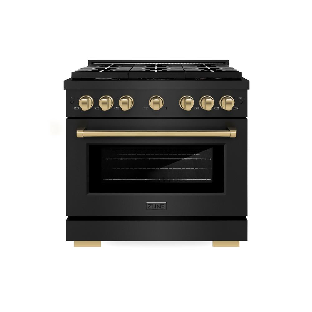 Autograph Edition 36 in. 5.2 cu. ft. Paramount Dual Fuel Range with 6 Burner Gas Cooktop and Electric Convection Oven - (SDRBZ36CB) -