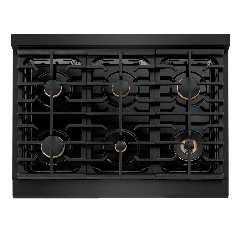 Autograph Edition 36 in. 5.2 cu. ft. Paramount Dual Fuel Range with 6 Burner Gas Cooktop and Electric Convection Oven - (SDRBZ36CB) -