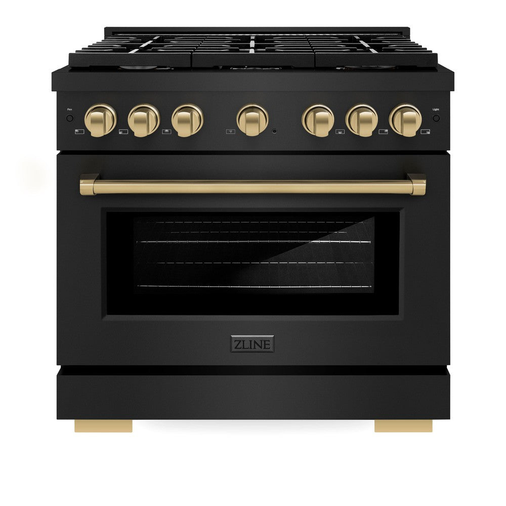 Autograph Edition 36 in. 5.2 cu. ft. Paramount Dual Fuel Range with 6 Burner Gas Cooktop and Electric Convection Oven - (SDRBZ36CB) -