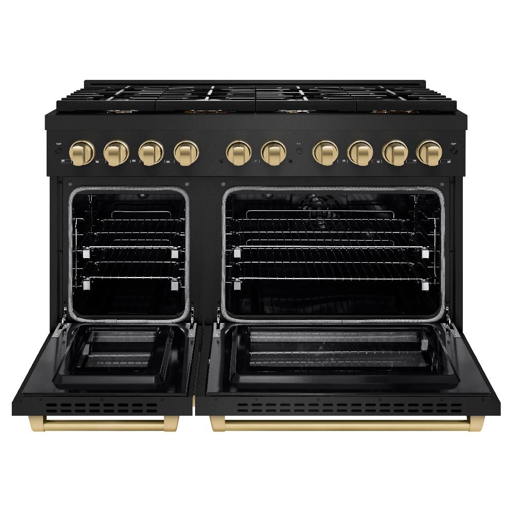 Autograph Edition 48 in. 6.7 cu. ft. Paramount Double Oven Dual Fuel Range with 8 Burner Gas Cooktop - (SDRBZ48CB) -