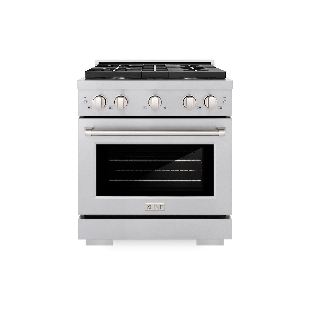 30 in. 4.2 cu. ft. Paramount Dual Fuel Range with 4 Burner Gas Cooktop and Electric Convection Oven - (SDRS30) -