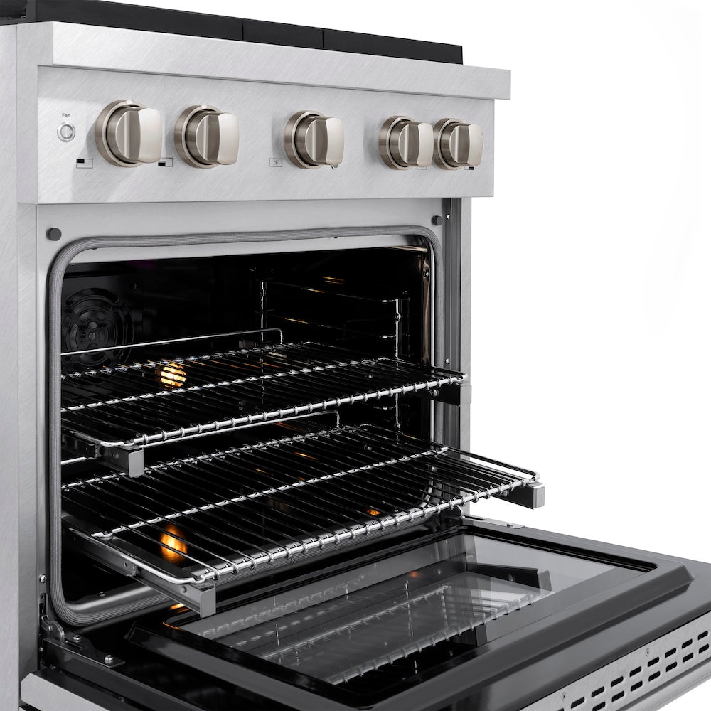 30 in. 4.2 cu. ft. Paramount Dual Fuel Range with Gas Cooktop and Electric Convection Oven - (SDRSBR30) -